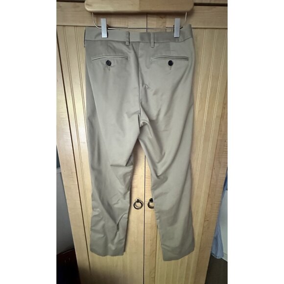 BONOBOS Pants Men's 31 X30 Khaki "Wednesday" Slim Fit Zip Fly 100% Cotton Slacks - Picture 2 of 5